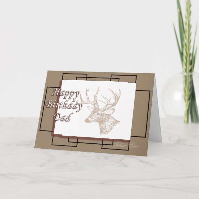 Carte Anniversaire de Whitetail pour le papa (Devant)