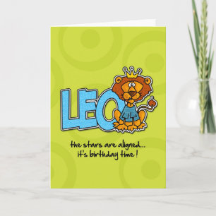 Carte Anniversaire de zodiaque - Lion