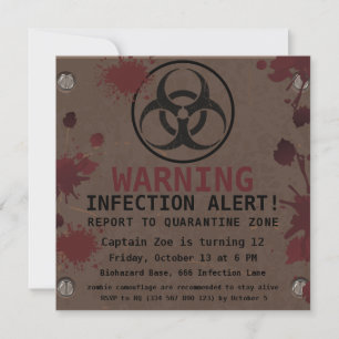 Carte Anniversaire de Zombie Apocalypse   Bioaléa d'Hall