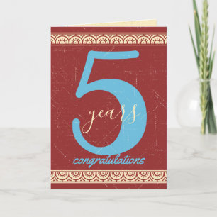 Carte anniversaire d'employé de jalon couleur pers