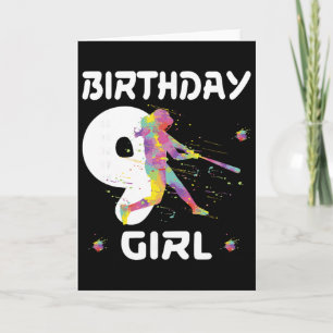 Carte Anniversaire des 9 ans petite fille de neuf ans 