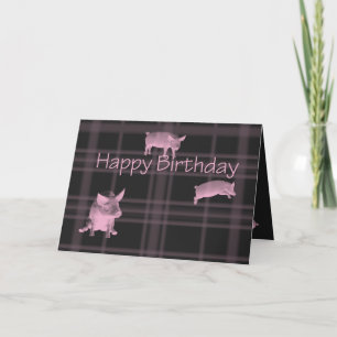 Carte Anniversaire des amateurs de cochon