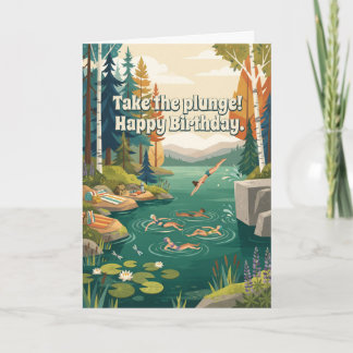 Carte Anniversaire des amis de la baignade sauvage