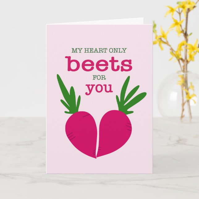 Carte Anniversaire des betteraves cardiaques (Fleur jaune)