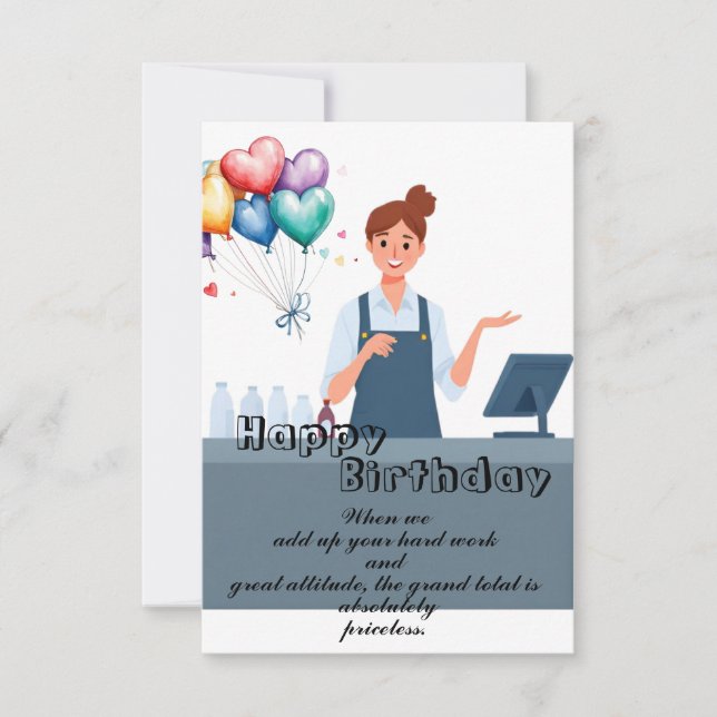 Carte Anniversaire des caissiers  (Devant)
