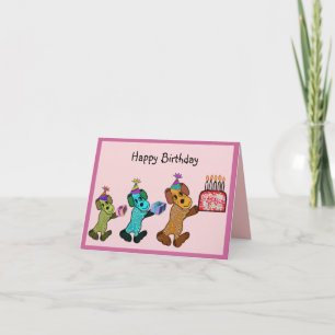 Carte Anniversaire des chiots Fun