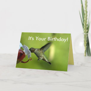 Carte Anniversaire des colibris