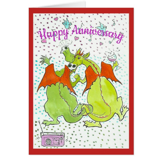 Carte Anniversaire des Dragons (Devant)
