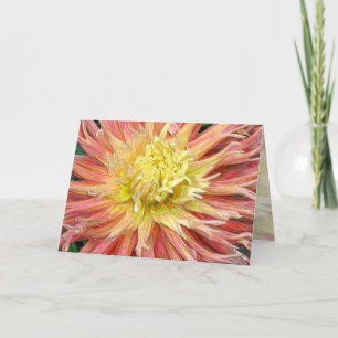 Carte Anniversaire des fleurs de dahlia