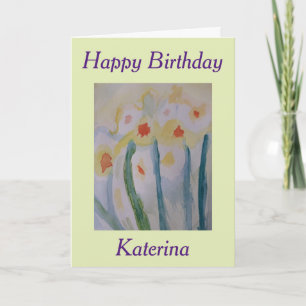 Carte Anniversaire des jonquilles Abstraites