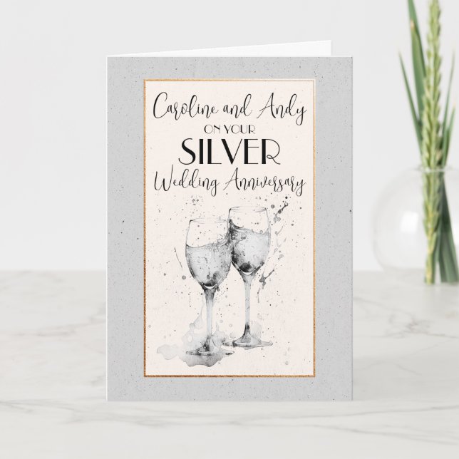 Carte Anniversaire des Lunettes de Champagne Aquar (Devant)