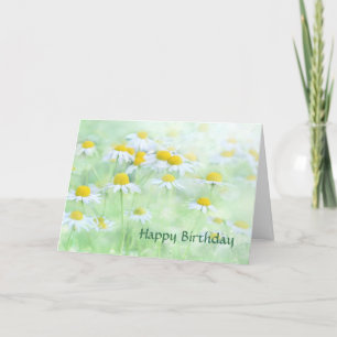 Carte Anniversaire des marguerites blanches jaunes
