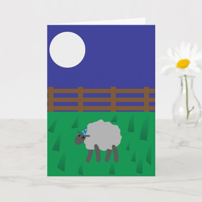 Carte Anniversaire des moutons de Whimsical, Joyeux anni (Petite plante)