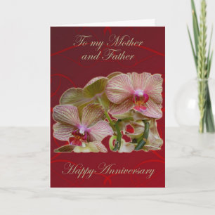 Carte Anniversaire Des Parents D'Orchidées En Tang