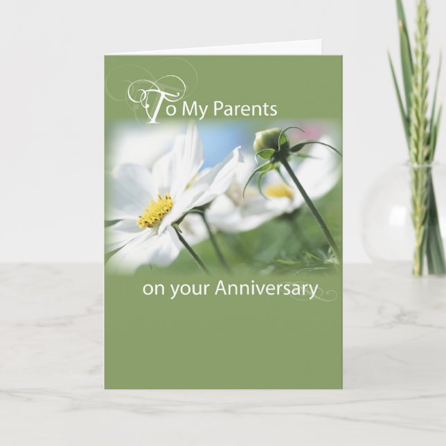 Carte Anniversaire des parents Vert (Devant)