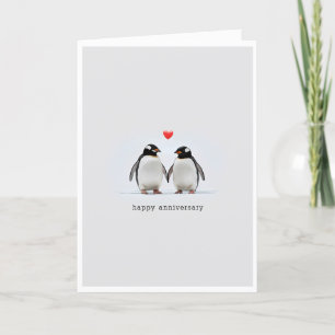 Carte Anniversaire des pingouins