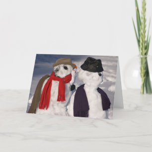 Carte Anniversaire des Snowmen