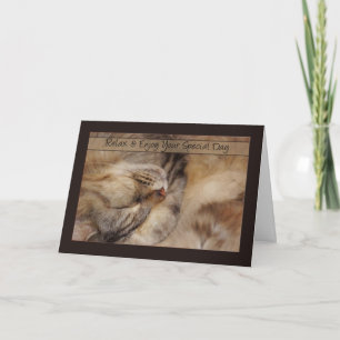 Carte Anniversaire Détendez-Vous Avec Chat Maine C