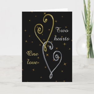 Carte Anniversaire Deux Coeurs