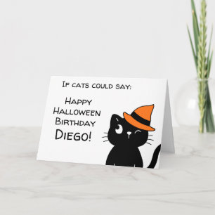 Carte Anniversaire d'Halloween drôle Sarcastique mignonn