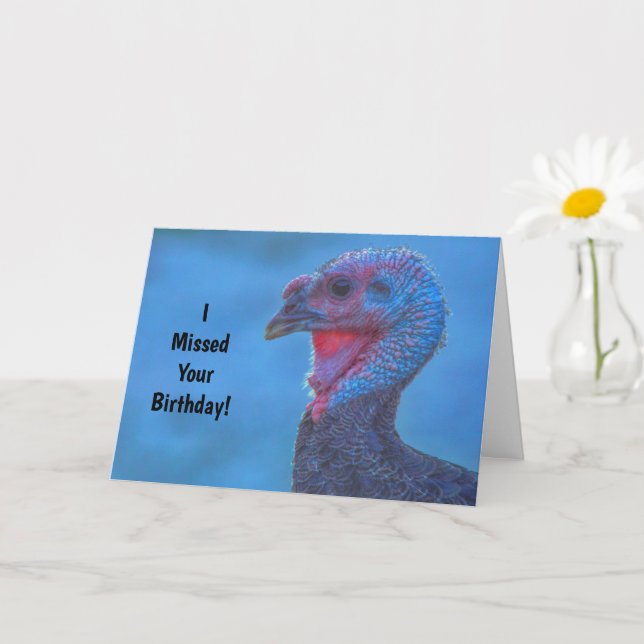 Carte Anniversaire disparu Sentiment d'être une Turquie (Petite plante)