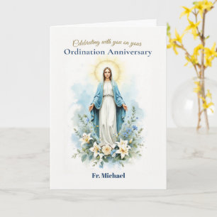 Carte Anniversaire d'ordination Bénédictions marianistes