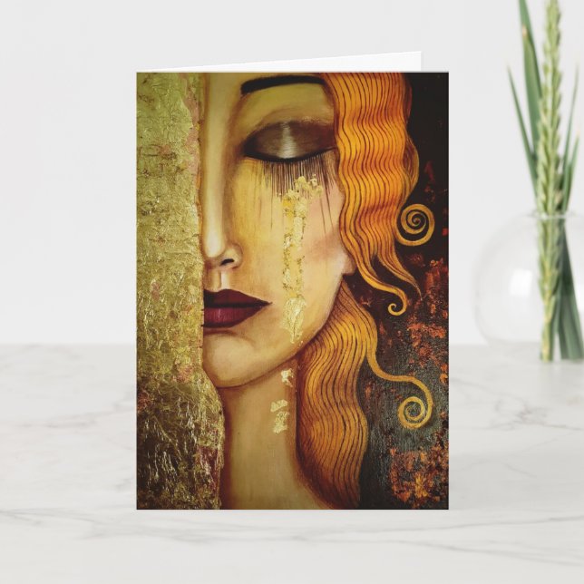 Carte Anniversaire Dorée (Devant)