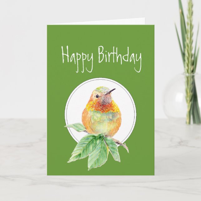 Carte Anniversaire drôle, Colibri, Humour, Oiseau (Devant)