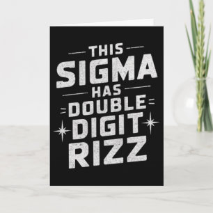 Carte Anniversaire drôle de 10 ans Rizz Sigma Cerveau Po