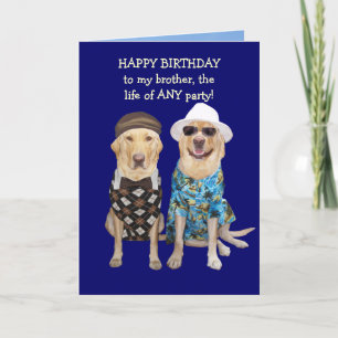 Carte Anniversaire drôle de chien/laboratoire pour le