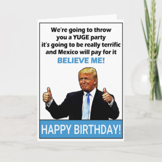 Carte Anniversaire drôle de Donald Trump