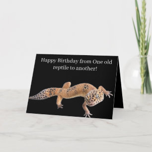Carte Anniversaire drôle de Gecko Léopard