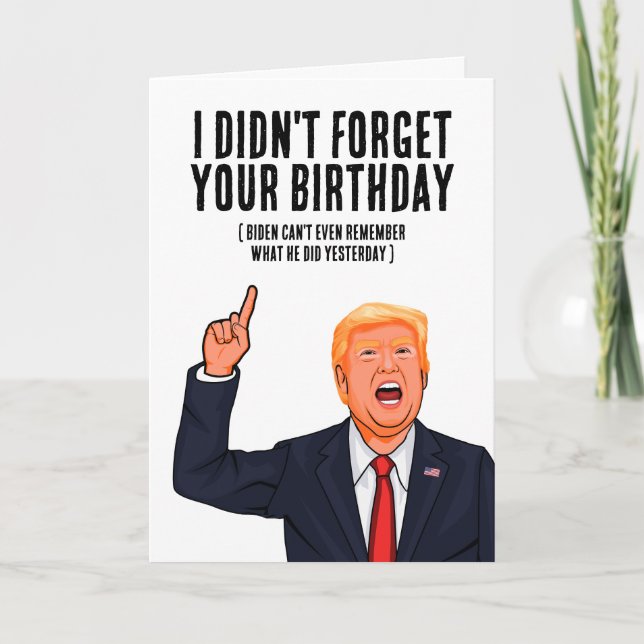 Carte Anniversaire drôle de Trump (Devant)
