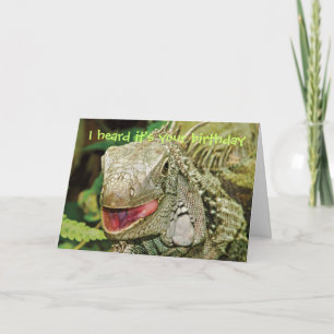 Carte Anniversaire drôle d'iguane