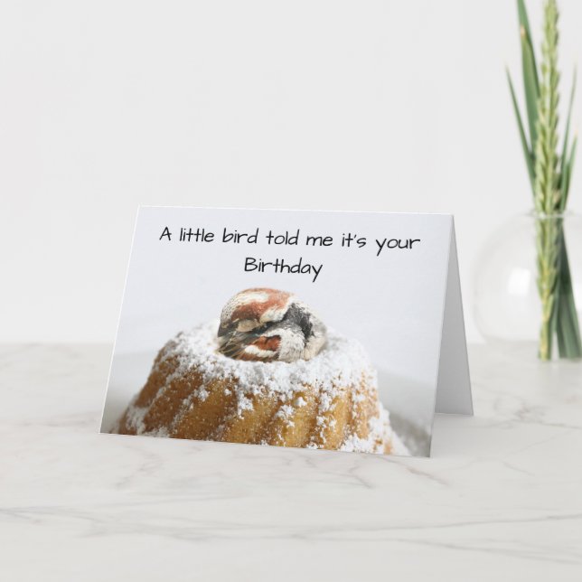 Carte Anniversaire drôle d'oiseau (Devant)