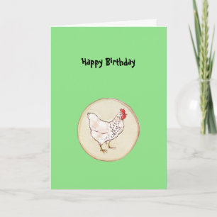 Carte Anniversaire drôle du poulet de printemps