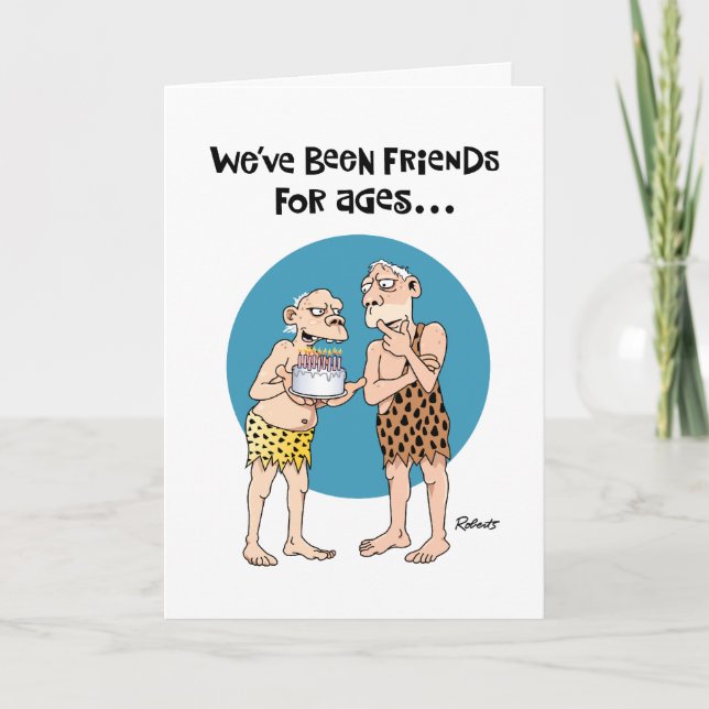 Carte Anniversaire drôle du vieil ami (Devant)