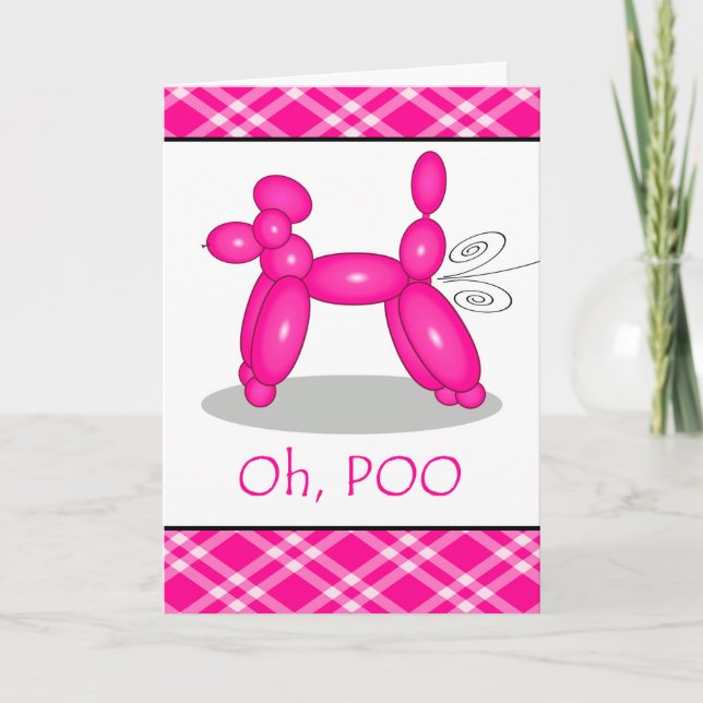 Carte Anniversaire Drôle, Oh, Poo Désolé Je L'Ai Entendu (Devant)