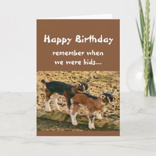 Carte Anniversaire drôle sur la colline Vieille chèvre H