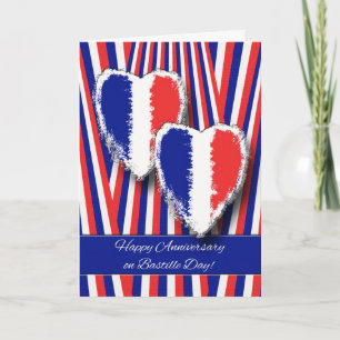 Carte Anniversaire du 14 juillet, Coeurs et tripes