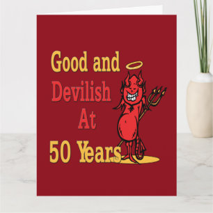 Carte Anniversaire du 50e anniversaire bon et diabolique