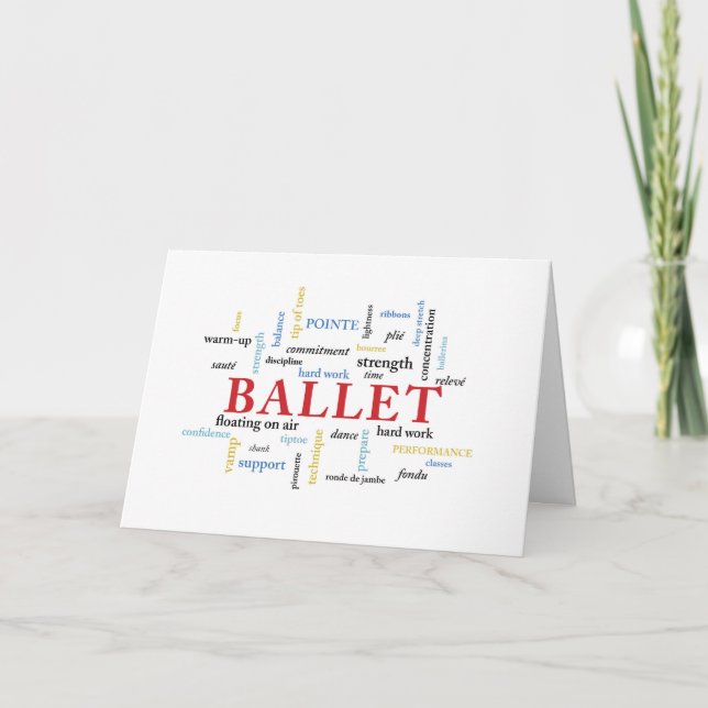 Carte Anniversaire du Ballet en mots (Devant)