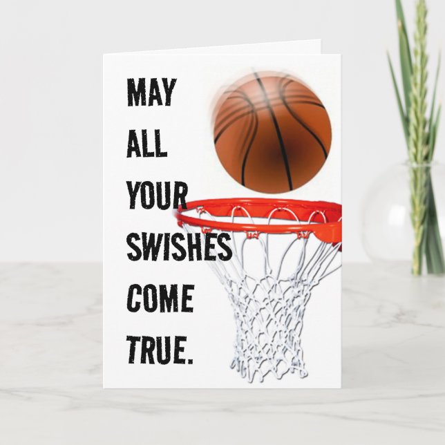 Carte Anniversaire du basket-ball personnalisé (Devant)
