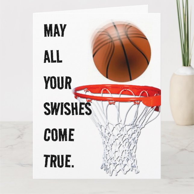 Carte Anniversaire du basket-ball personnalisé (Devant)