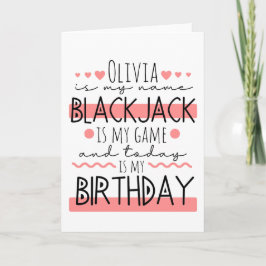 Carte Anniversaire du Blackjack personnalisé