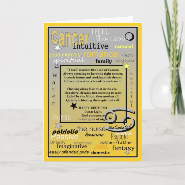 CARTE ANNIVERSAIRE DU CANCER (Devant)