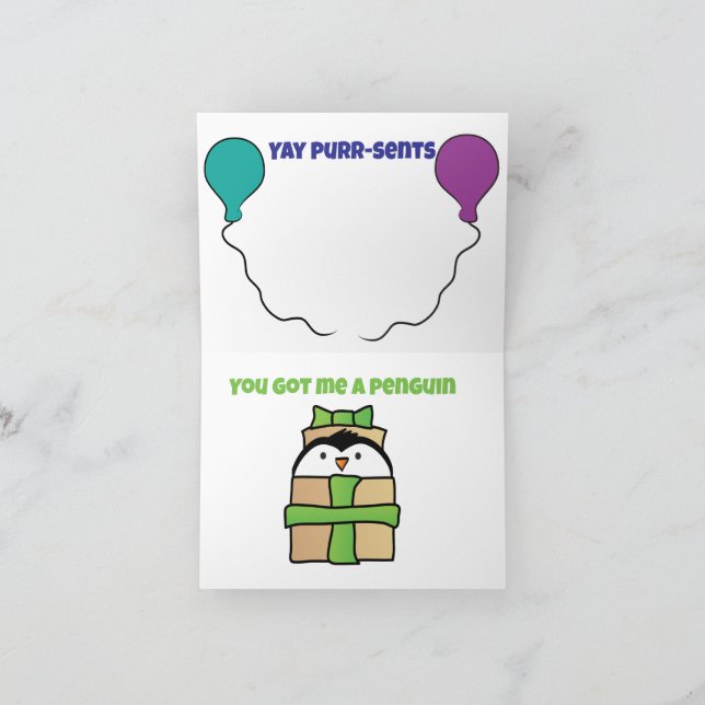 Carte Anniversaire du chat (Intérieur)