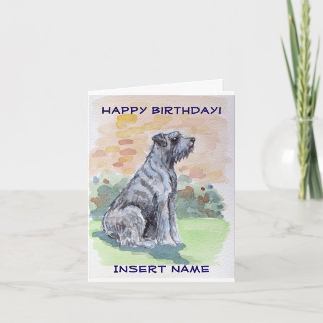Carte Anniversaire du chien de Terrier mignon (Devant)