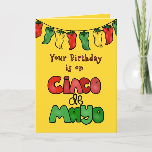 Carte Anniversaire du Cinco de Mayo, Qu'il fasse chaud ! (Devant)