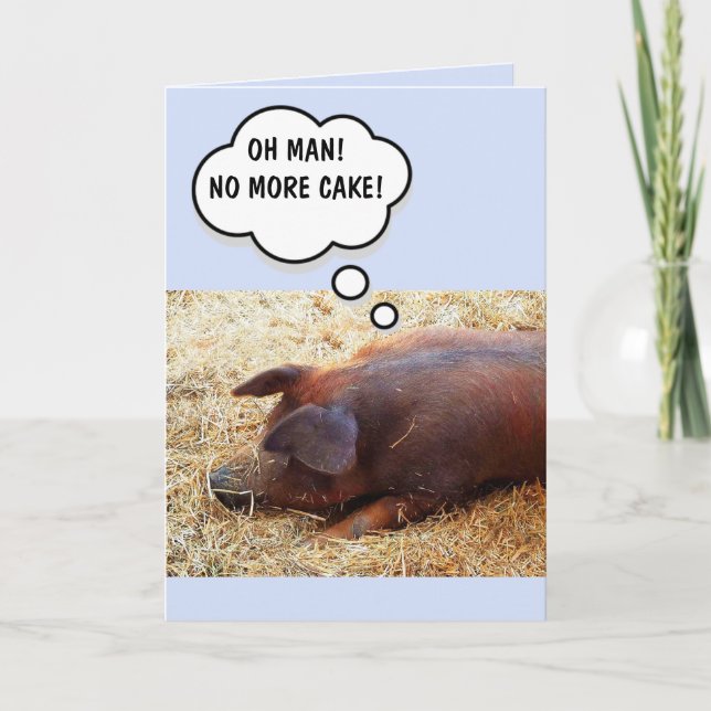 Carte Anniversaire du cochon (Devant)